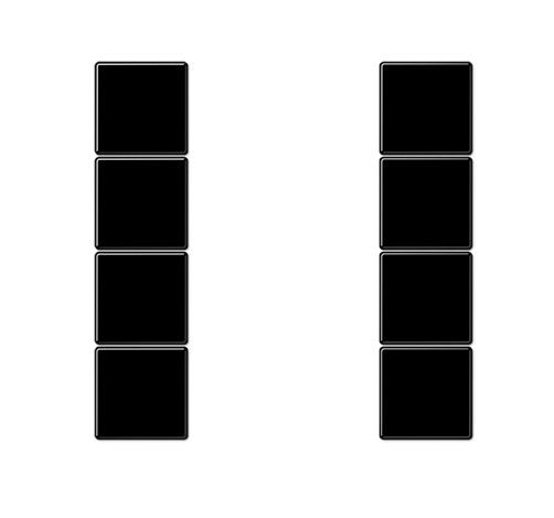 JUNG LS504TSASW Key covers for sensor 4 channels F50- mod. LS990- black