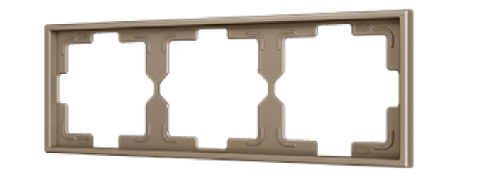 ZENNIO ZS70FM3C ZS70. 3-gang Frame - Champagne
