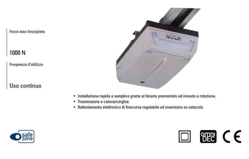 FAAC 110601 OPERATORE A SOFFITTO D1000 1000N