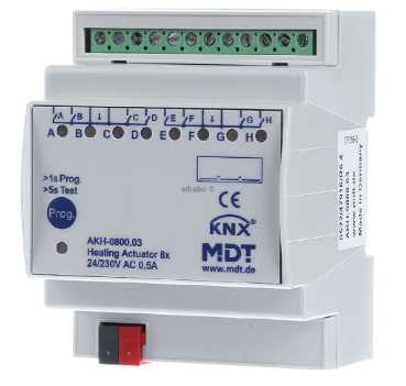 MDT AKI-0416.04 8-channel KNX heating actuator AKH-0800.03