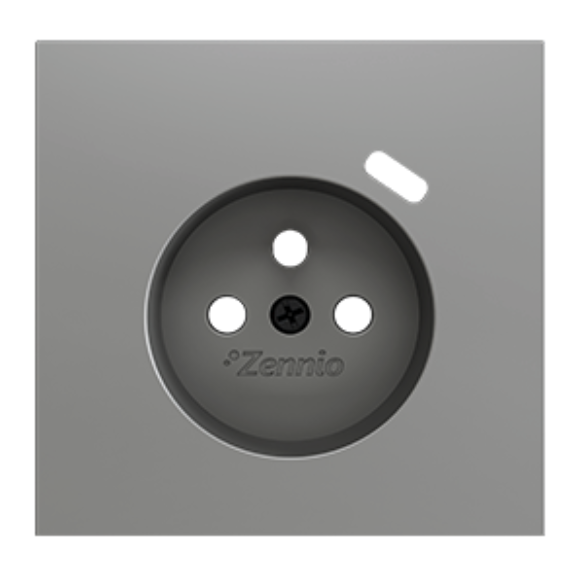 ZENNIO ZS70CF1USS ZS70. French socket cover with USB C 70x70 mm - Si