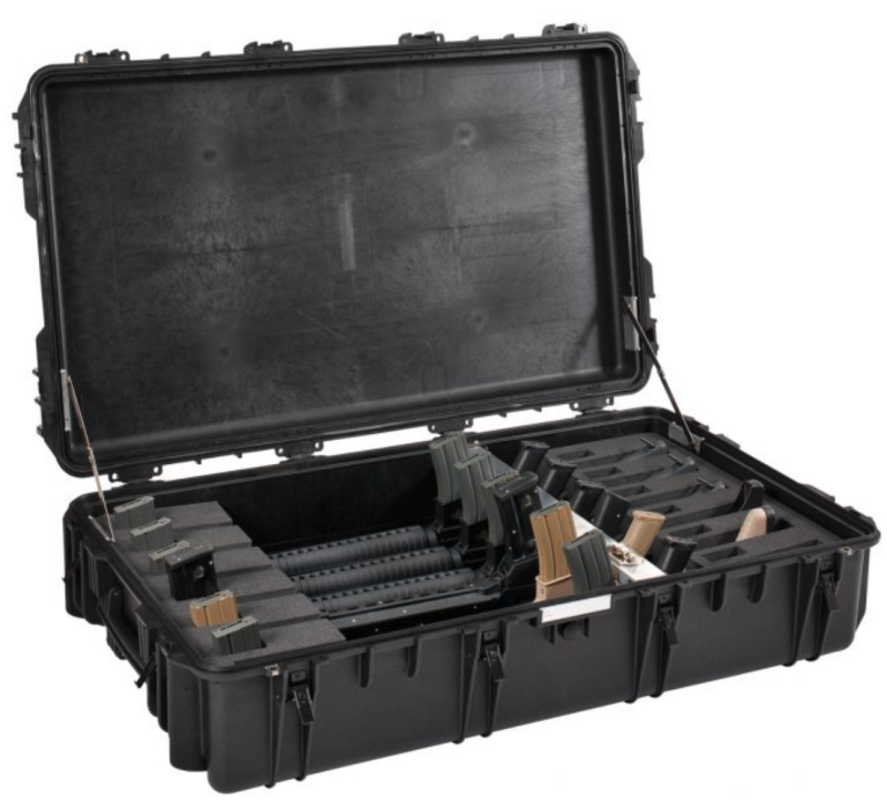 GT LINE 10826.B D2 108 cm long suitcase, black with sponge for 6 rifles