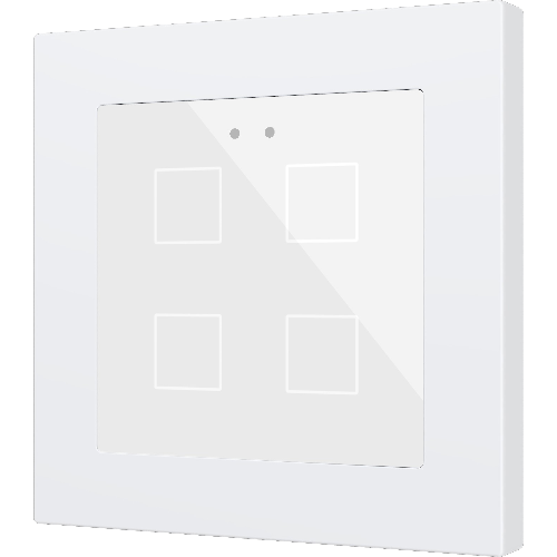 ZENNIO ZVIFR55X4W FLAT RGB 55 X 4. CAPACITIVE GLASS BUTTON