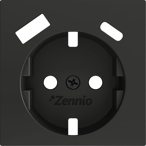 ZENNIO ZS55CSC2USA ZS55. Schuko socket cover with USB C and A 55x55 m