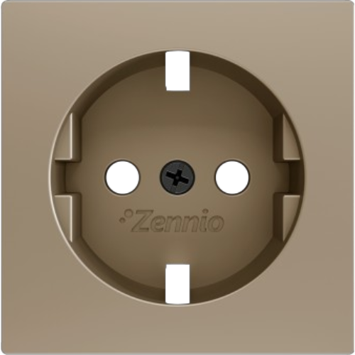ZENNIO ZS70CTSCSC ZS70. Cover for Schuko socket with screws 70x70 mm