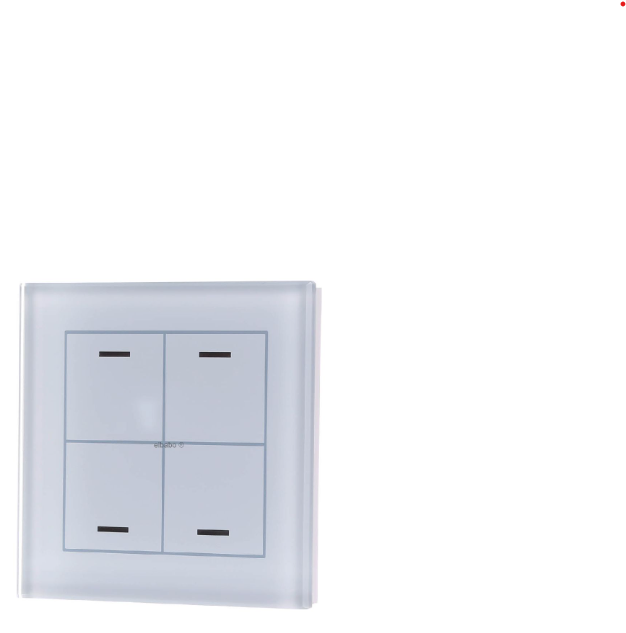 MDT BE-GTL40W.01 EIB, KNX, Glass Push Button II Lite 4 times, RGBW, neutral, white BE-GTL40W.01
