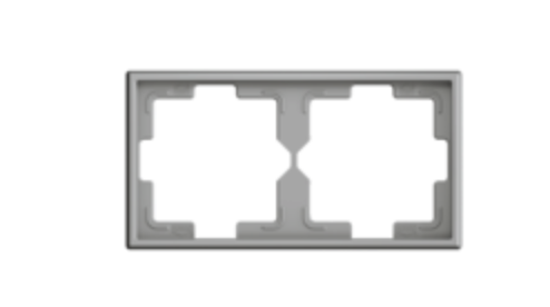 ZENNIO ZS70FM2S ZS70. 2-gang Frame - Silver