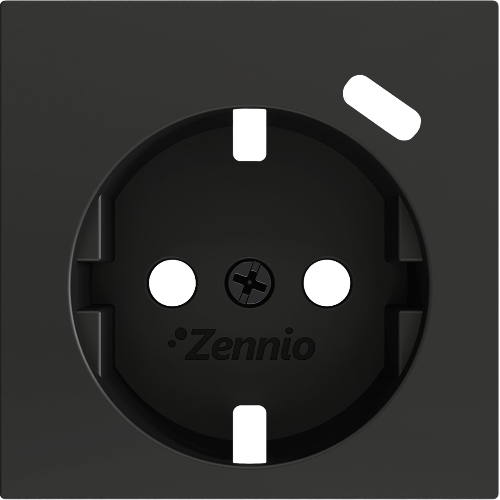 ZENNIO ZS55CSC1USA ZS55. Schuko socket cover with USB C 55x55 mm - An