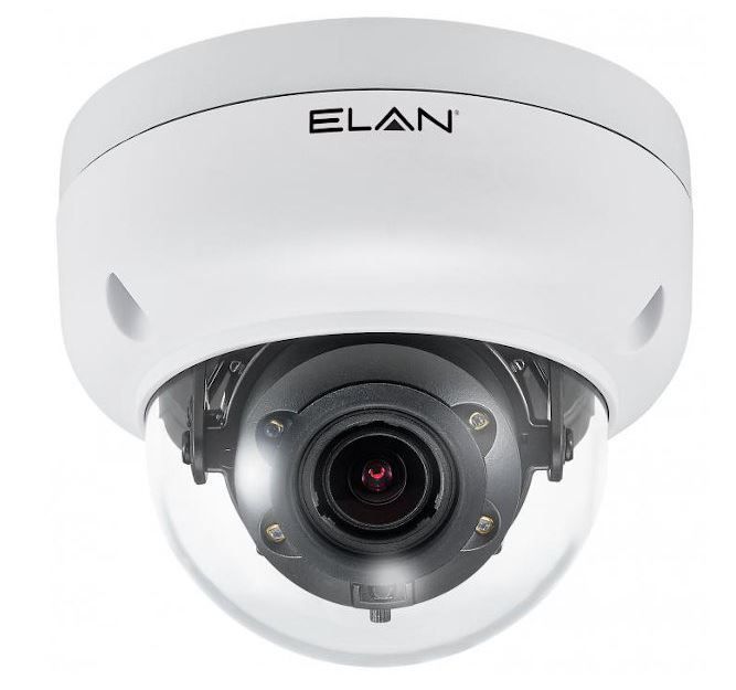 EL-IP-ODA4-WH Telecamere IP ELAN Sorveglianza IP Motorizzata Autofocus Telecamera dome da esterno 4MP con IR (Bianco)
