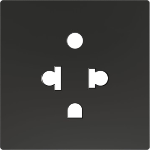 ZENNIO ZS55CEUAA ZS55. Euro-American socket cover 55x55 mm - Anthra