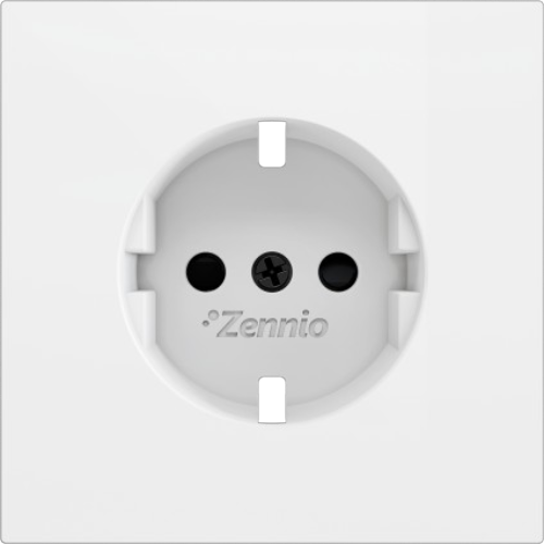 ZENNIO ZS70CSCSMW ZS70. Screwless Schuko socket cover 70x70 mm - Matte white