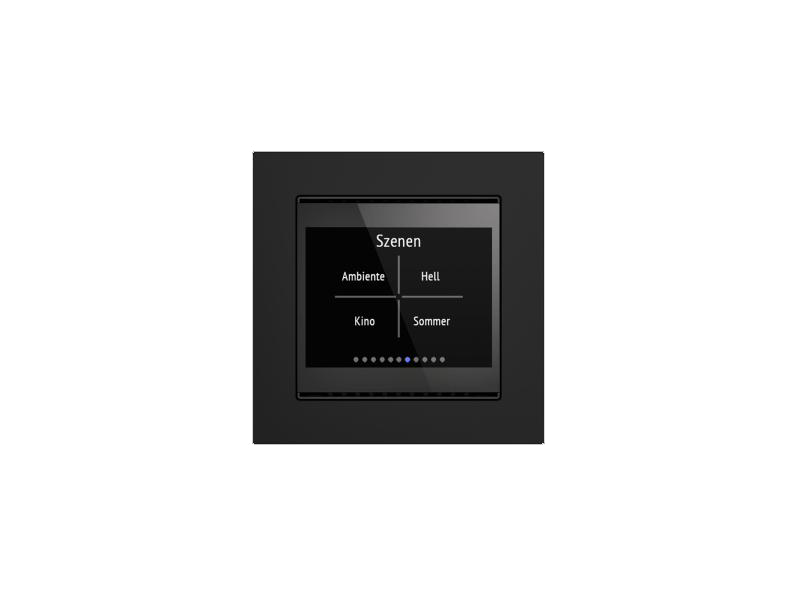 ELSNER 70802 Cala Touch KNX T 3.x- jet black RAL 9005 Regolatore ambiente con sensore di temperatura