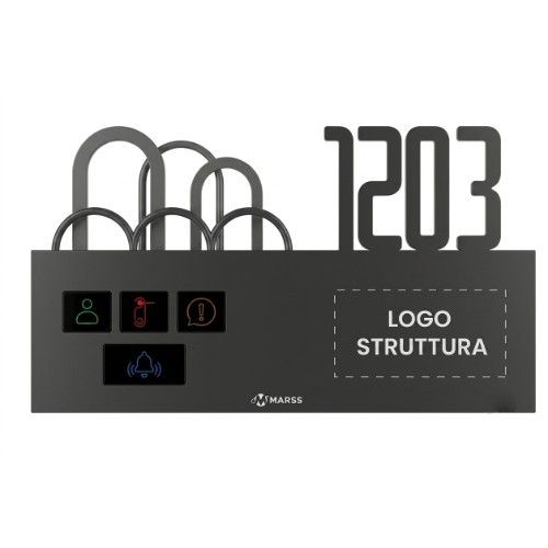 MARSS MH-DP114-BBP Doorplate with Signals, Doorbell and lighting