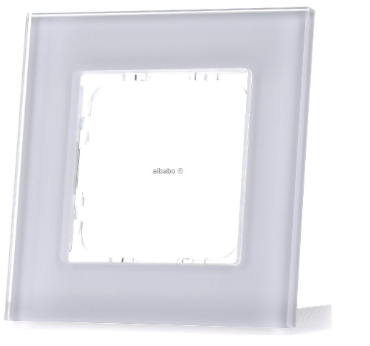 MDT BE-GTR1W.01 KNX glass frame for 55 mm programs, 1 seat, white BE-GTR1W.01