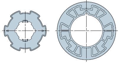 NICE 820.00.00 Nose 83x3 wheel + crown Compatible adapters and supports