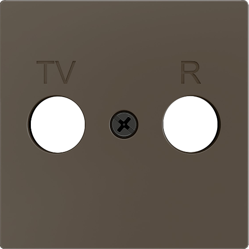 ZENNIO 830001503 ZS55. Cover plate for TV/R insert 55x55 mm - Mocha