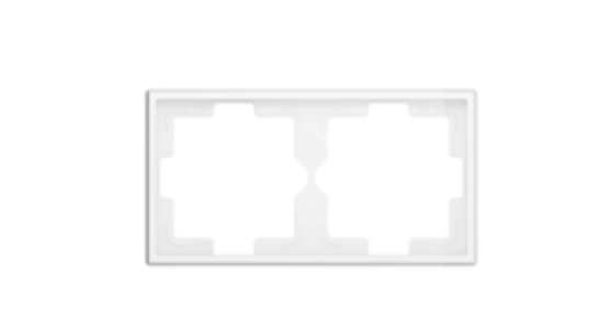 ZENNIO ZS70FM2MW ZS70. 2-gang Frame - Matt white