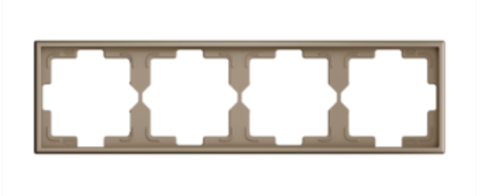 ZENNIO ZS70FM4C ZS70. 4-gang Frame - Champagne