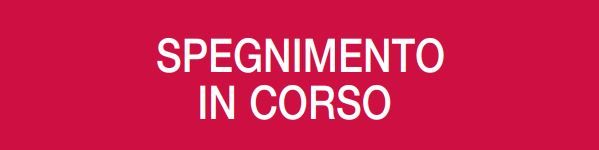 COOPER CSA INCENDIO CSA08589-F DICITURA FSB01 SPEGNIMENTO IN CORSO