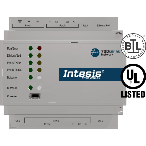 IN7004856000000 Intesis Convertitore di Protocollo IN700485 Serie 700 — Modbus ↔ BACnet (600 punti)