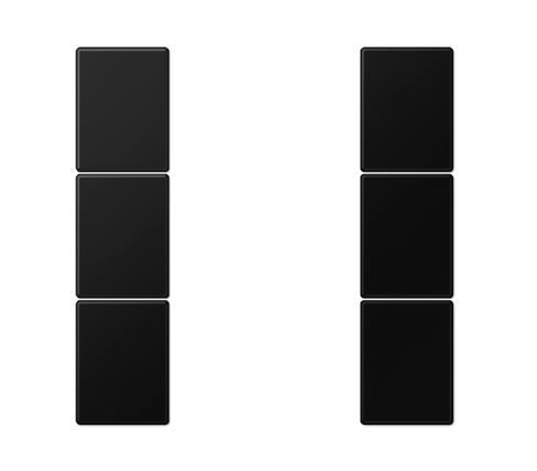 JUNG LS503TSASWM Copritasti per sens. 3 canali F50- mod. LS990- nero grafite opaco
