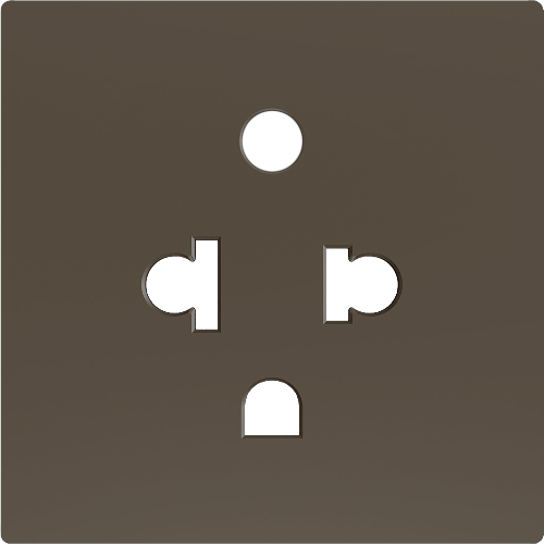 ZENNIO ZS55CEUAM ZS55. Euro-American socket cover 55x55 mm - Mocha
