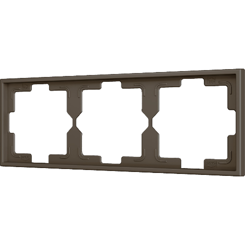 ZENNIO ZS70FM3M ZS70. 3-gang Frame - Mocha