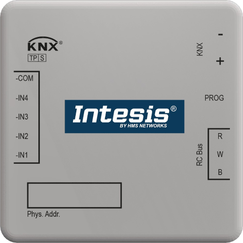 INKNXFGL001R000 Intesis Gateway Fujitsu/General RAC e VRF a KNX TP con Ingressi Binari — 1 Unità Interna — Connessione via bus RWB