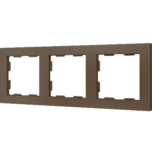 ZENNIO 980000303 ZS55. 3-gang Frame - Mocha