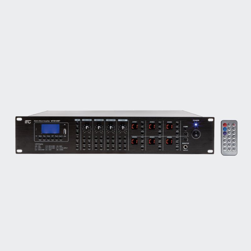 ITC AUDIO 8106-200040 MTX6120BT Matrice 6x120W con sorgente integrata