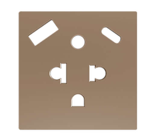 ZENNIO ZS55CEUAC ZS55. Euro-American socket cover 55x55 mm - Champa