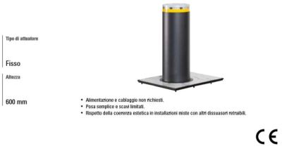 FAAC 116507 J200/H600 BRUSHED STAINLESS STEEL Fixed Bollard