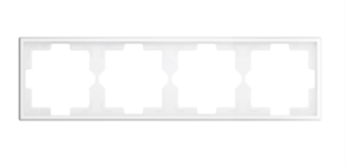 ZENNIO ZS70FM4MW ZS70. 4-gang Frame - Matt white