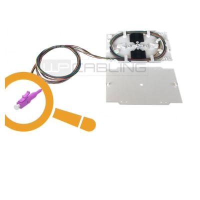 WP RACK WPC-FST-4129LC-020 Pre-assembled Splice Tray with 12 Multimode Coloured Pigtail OM4 50/125µ LC, Tight Buffer, 2m.