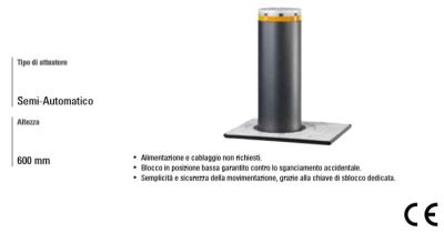 FAAC 116509 J200 SA H600 SATIN STAINLESS STEEL Retractable Bollard