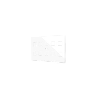ZENNIO ZVIFXLX10W Customizable backlit capacitive touch switches from the Flat family with proximity sensor and flat design (9 mm) in XL format 10 keys, white