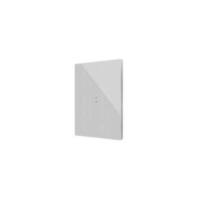ZENNIO ZVIFXLX10S Customizable backlit capacitive touch switches from the Flat family with proximity sensor and flat design (9 mm) in XL format 10 keys, silver
