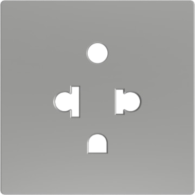 ZENNIO ZS55CEUAS ZS55. Euro-American socket cover 55x55 mm - Silver