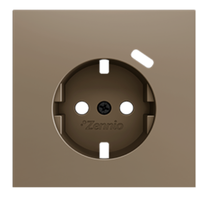 ZENNIO ZS70CF2USC ZS70. French socket cover with USB C and A 70x70 m