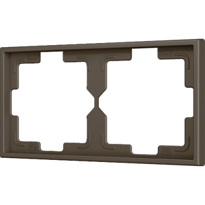 ZENNIO ZS70FM2M ZS70. 2-gang Frame - Mocha