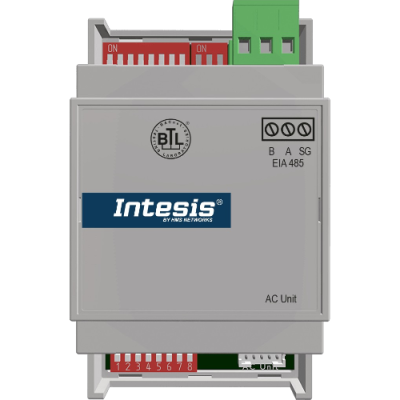 IN485MIT001A000 Gateway Intesis Mitsubishi Electric Ecodan aria‑acqua verso Modbus RTU o BACnet MS/TP