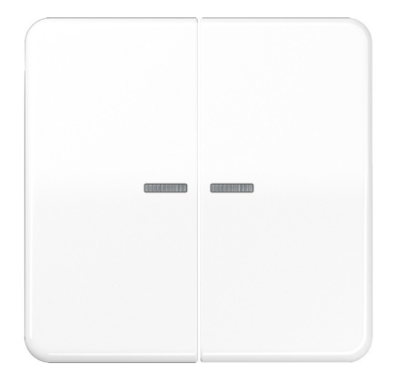 JUNG CD10921STRF Pulsante KNX RF, 2 canali, bianco