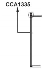 CCA1335 STOP VERT.RAST.D80 RIB RAL9010