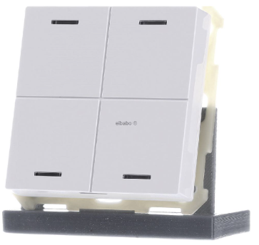 MDT BE-TAL6304.01 EIB, KNX, Push Button Lite 63 4 volte, RGBW, neutro, finitura lucida Studio white BE-TAL6304.01