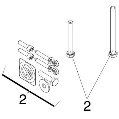 FAAC SPARE PARTS 63000937 SCREWS AND ARMS A952