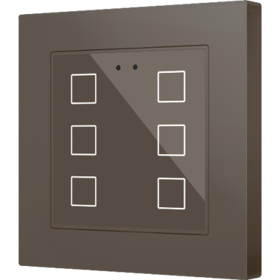 ZENNIO ZVIFR55X6M Flat RGB 55 X6. Glass capacitive push button