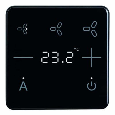 ELSNER 71322 KNX eTR 102 FC- jet black RAL 9005 Ambient temperature controller for Fan Coil A/C