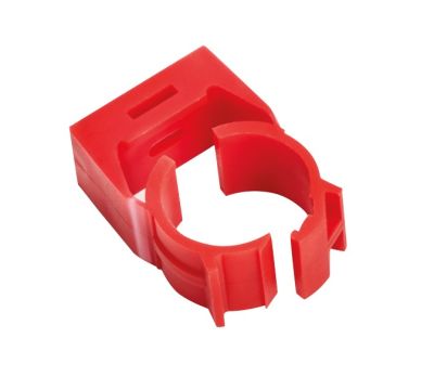 ELKRON FIRE 80SF5210123 AATPD25R Staffa di supporto per tubo da 25 mm, di colore rosso