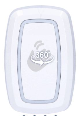 CDVI TTHS2641E1B 1-channel white touch radio transmitter