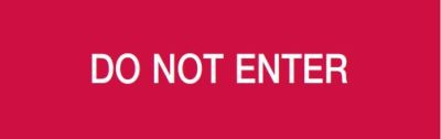 COOPER CSA FIRE CSA08669 50XX SERIES WORDING “DO NOT ENTER”